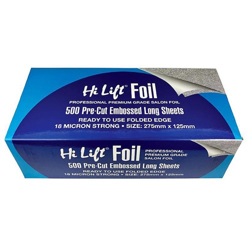 Foil 500 Pre-Cut Folded Sheets - Long - 18 Micron Silver